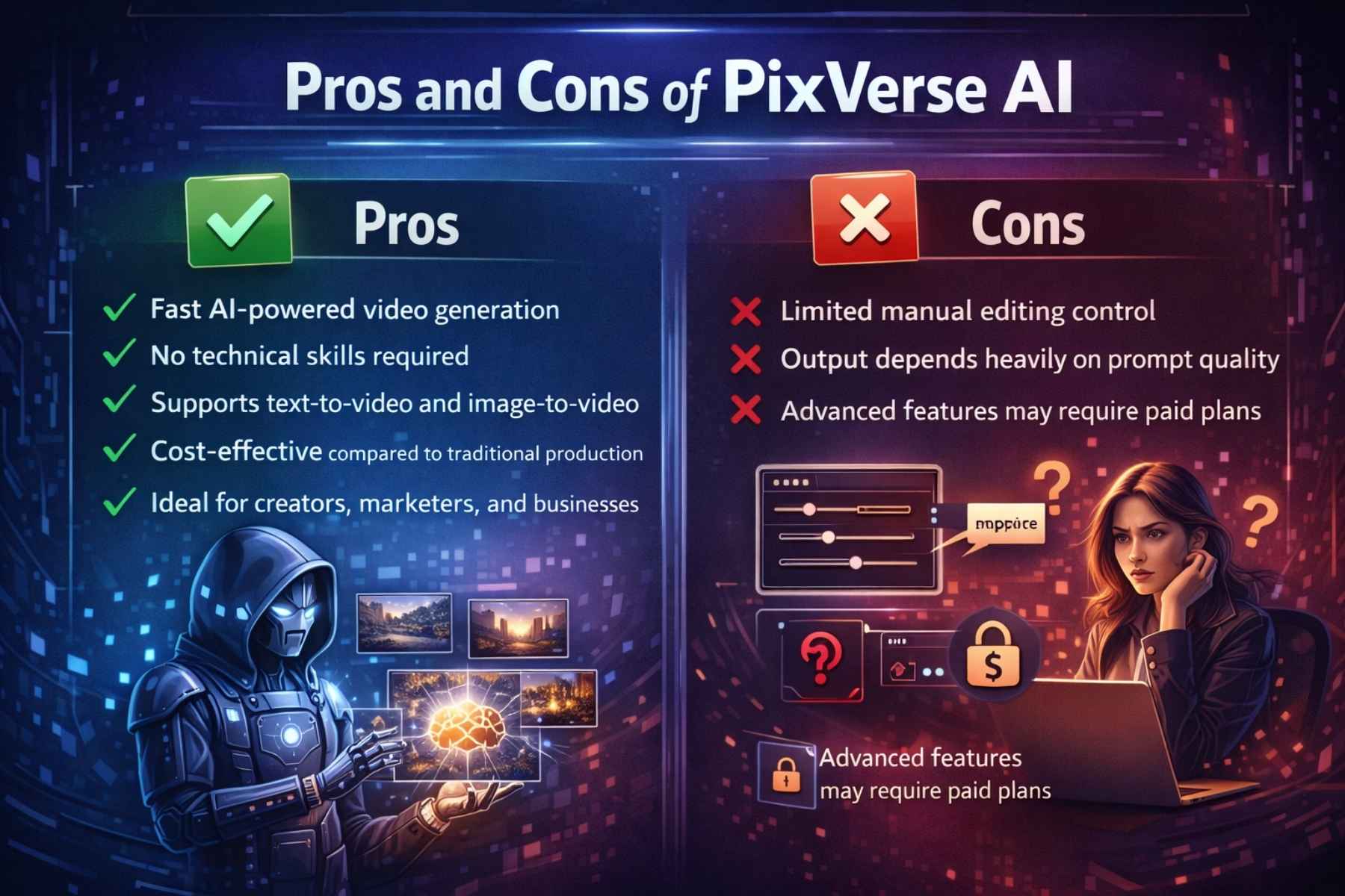 Pros and Cons of PixVerse AI