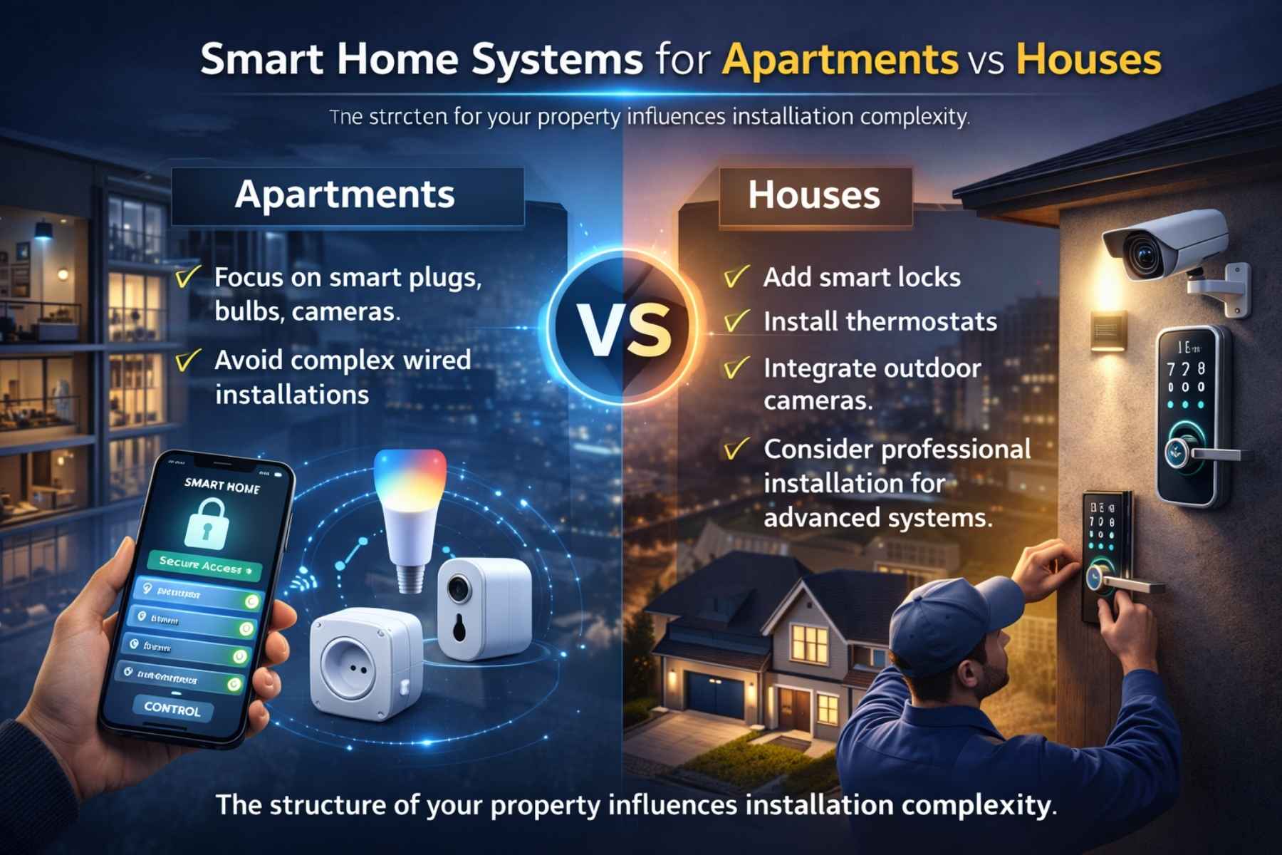 Smart Home Systems for Apartments vs Houses