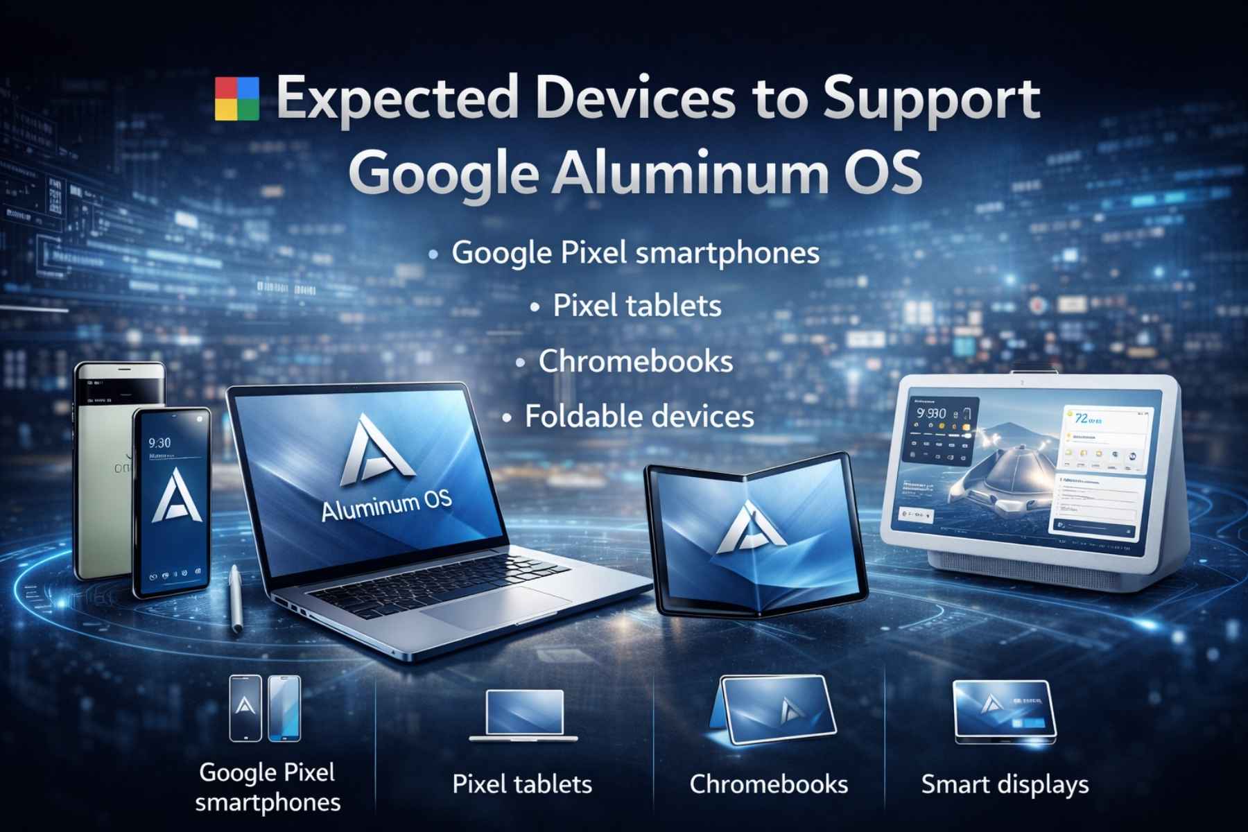 Expected Devices to Support Google Aluminium OS