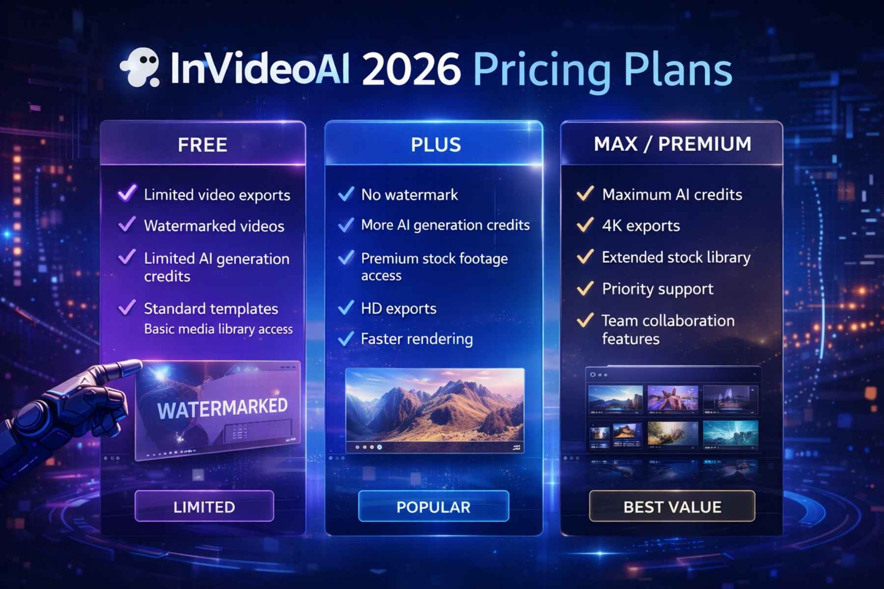 InVideo AI 2026 Pricing Plans