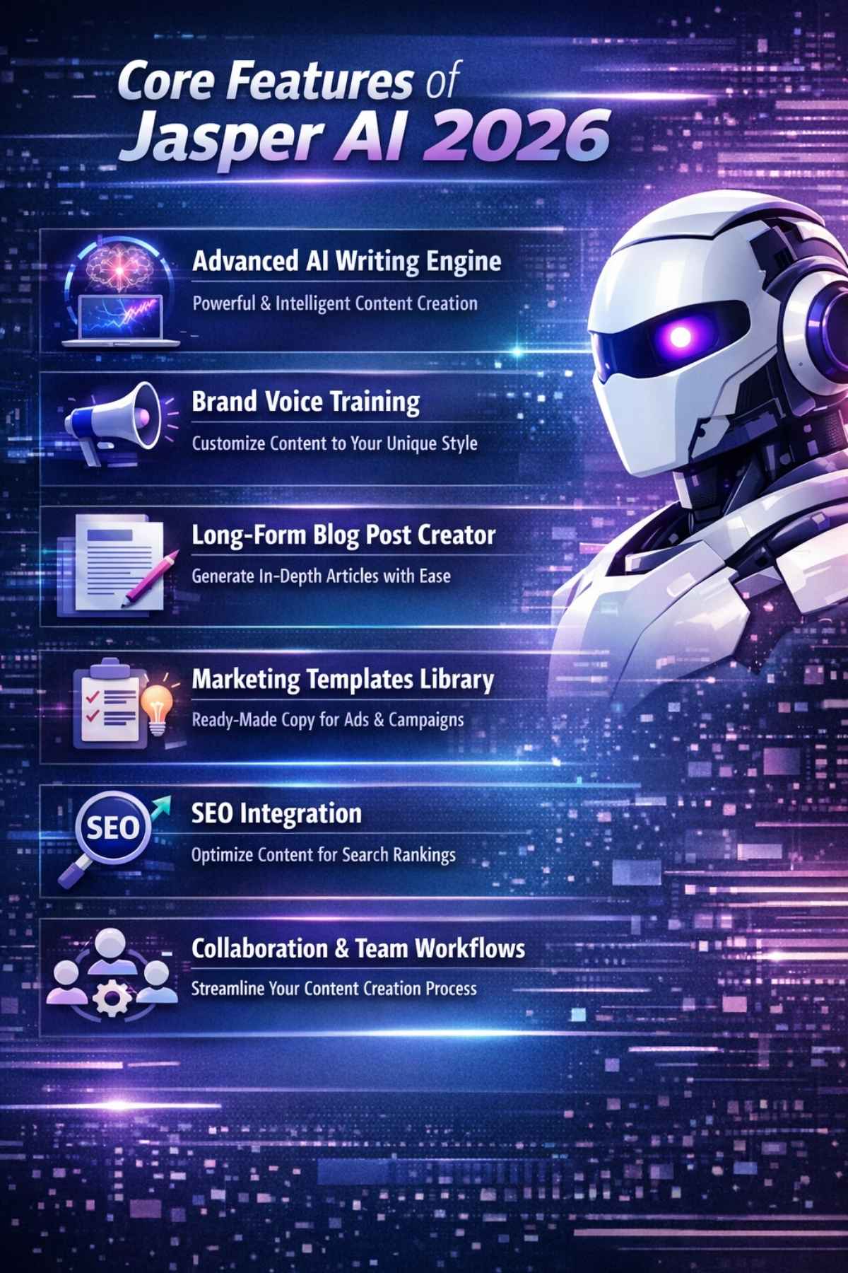 Core Features of Jasper AI 2026