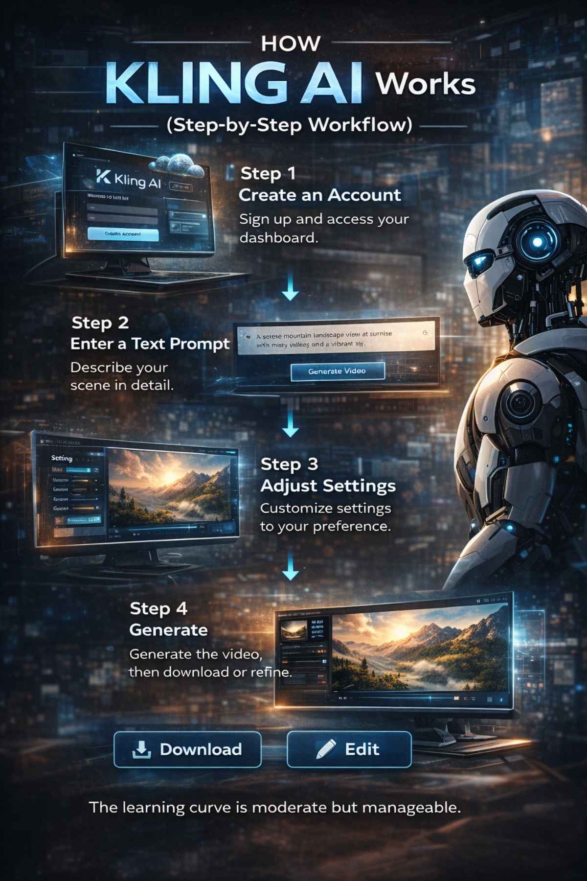 How Kling AI Works (Step-by-Step Workflow)