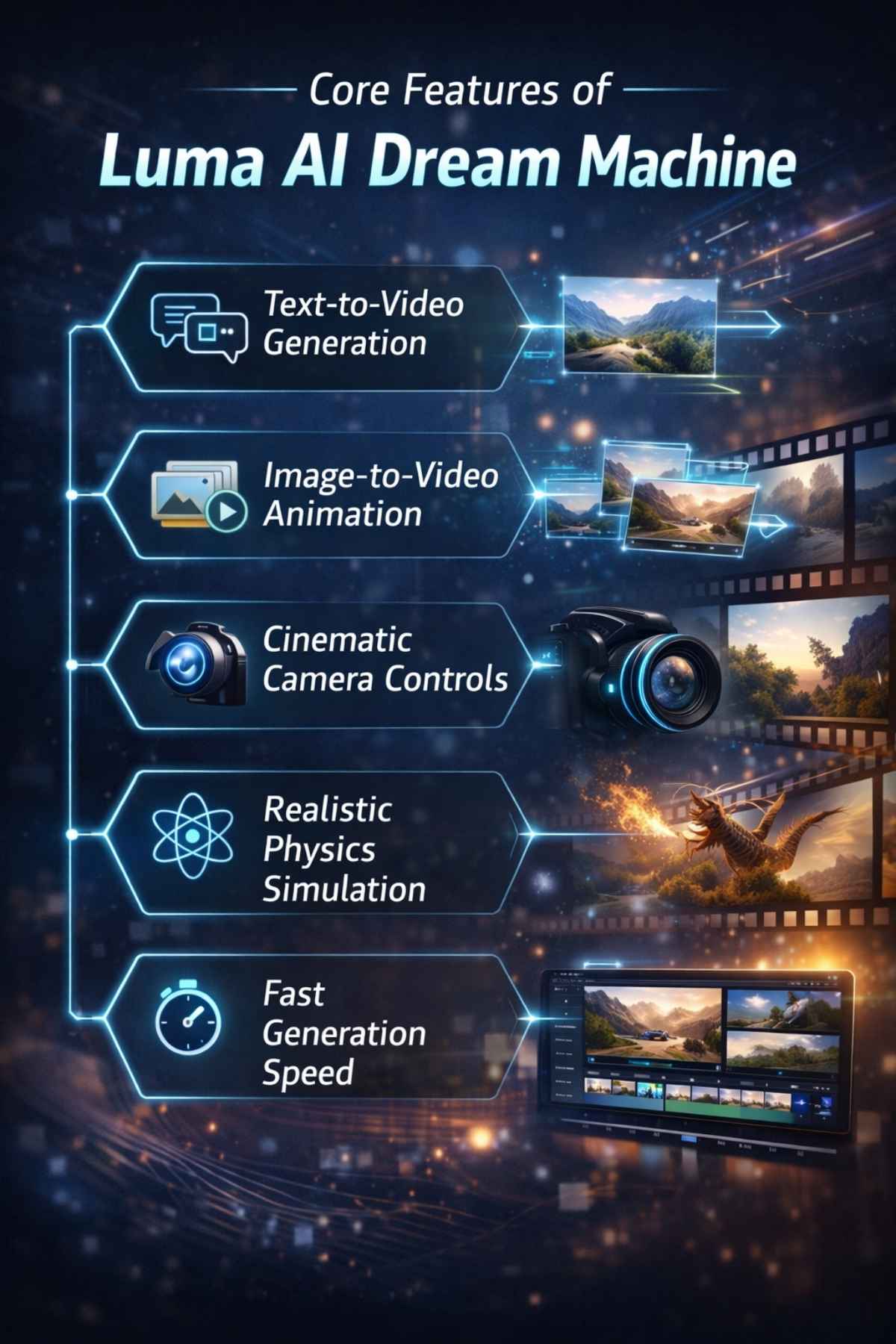 Core Features of Luma AI Dream Machine