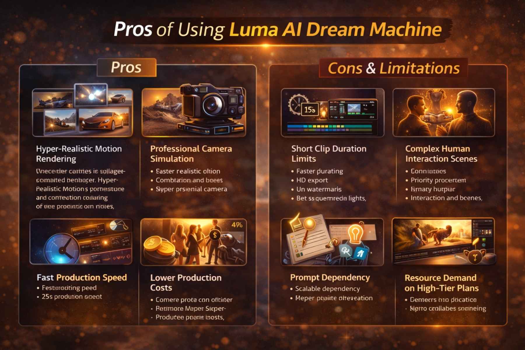 Pros of Using Luma AI Dream Machine & Cons & Limitations