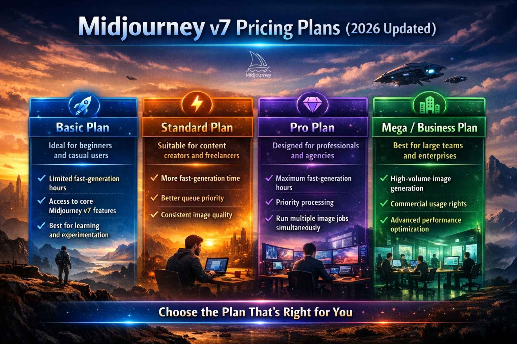 Midjourney v7 Pricing Plans (2026 Updated)