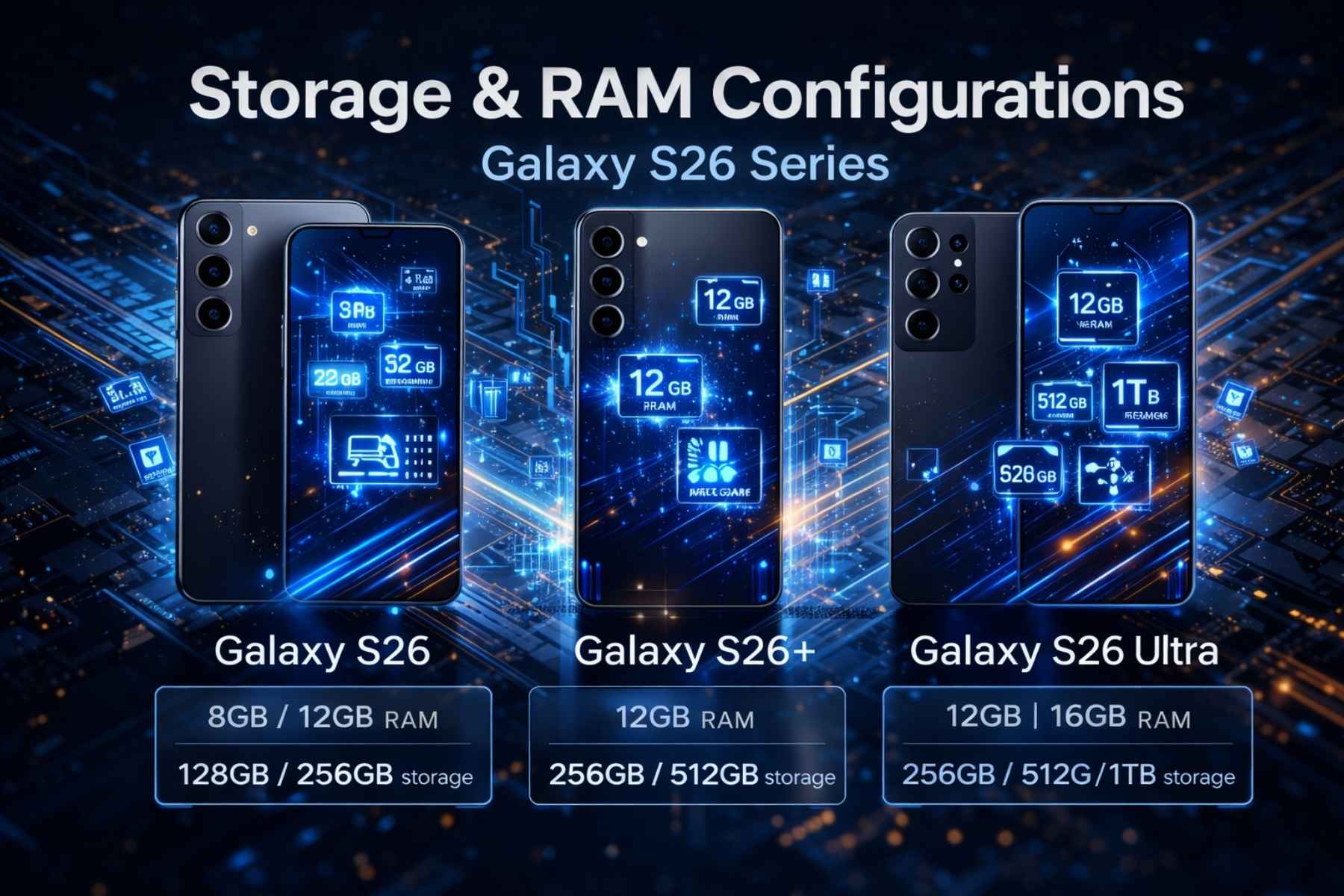 Storage & RAM Configurations