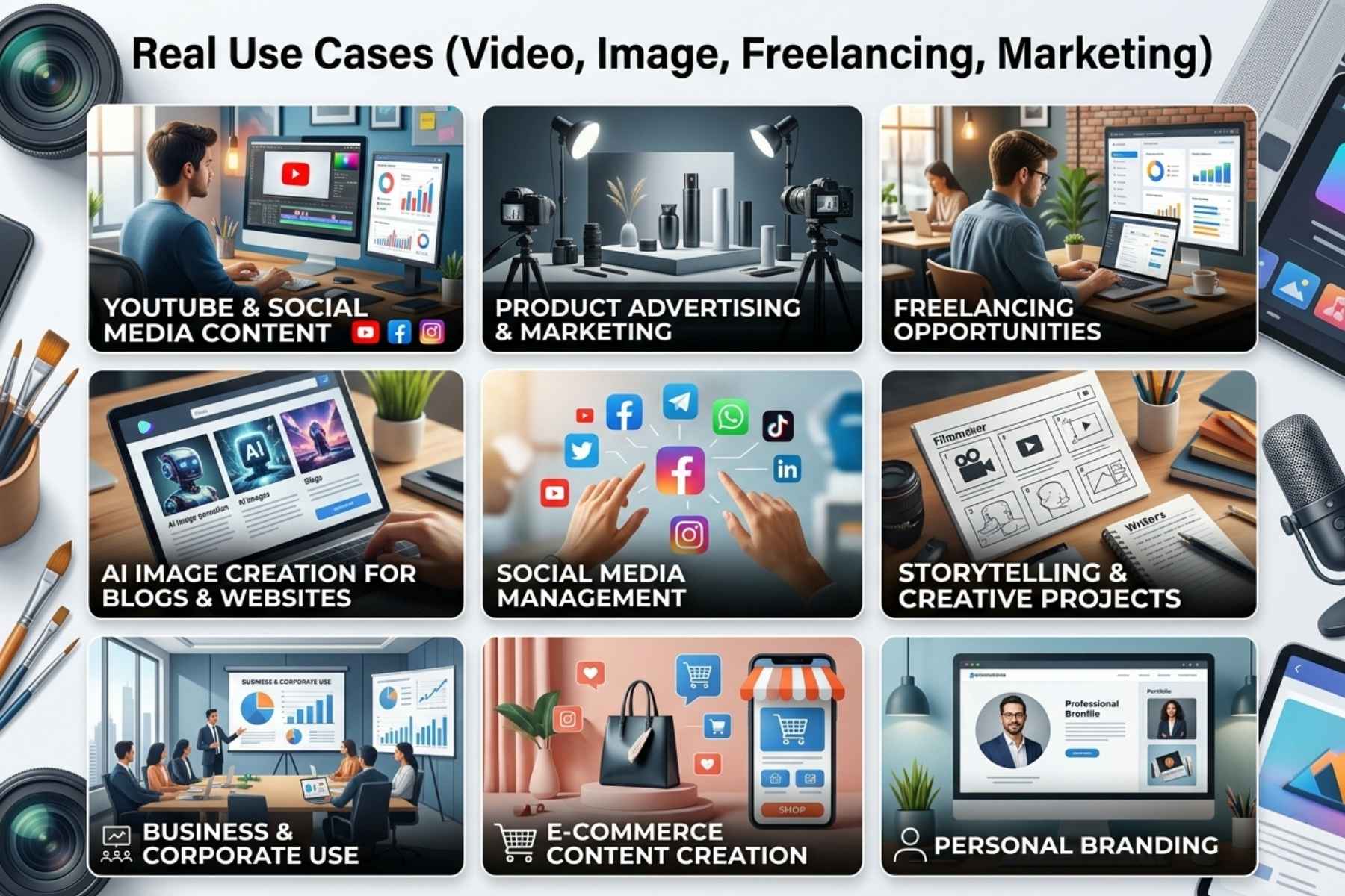 Real Use Cases (Video, Image, Freelancing, Marketing)
