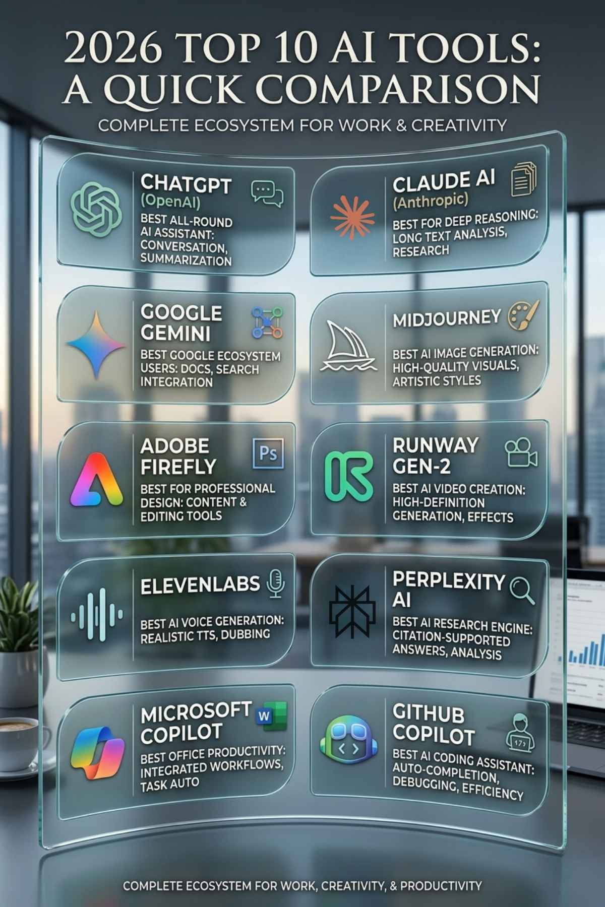 Quick Comparison of Top 10 AI Tools