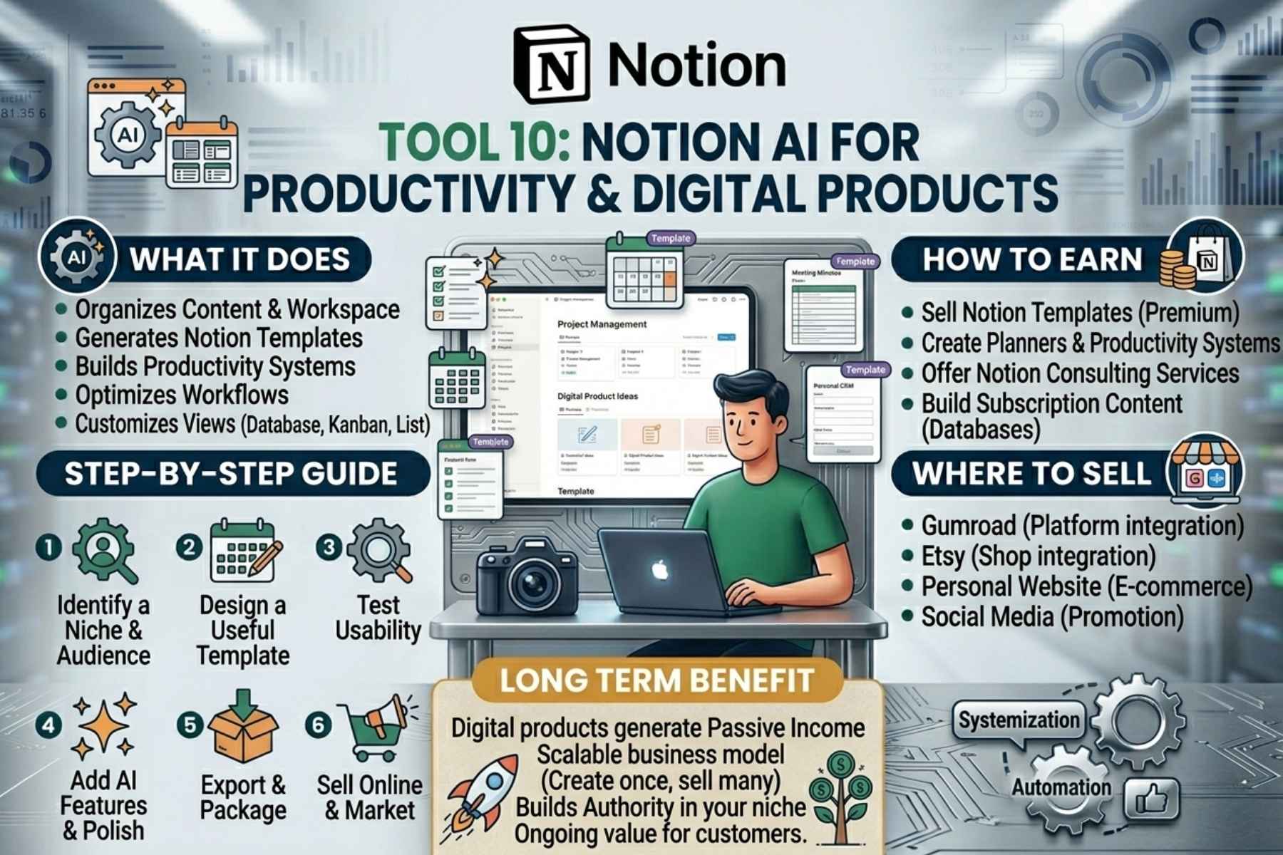 Tool 10: Notion AI for Productivity and Digital Products