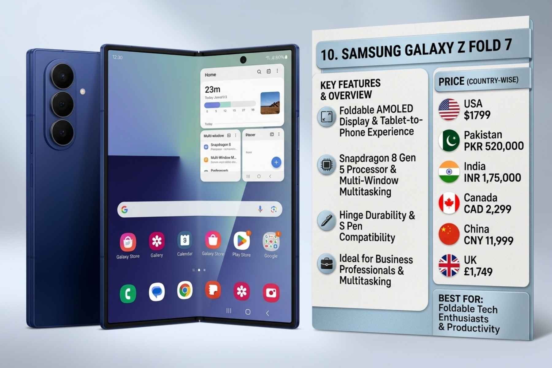 10. Samsung Galaxy Z Fold 7