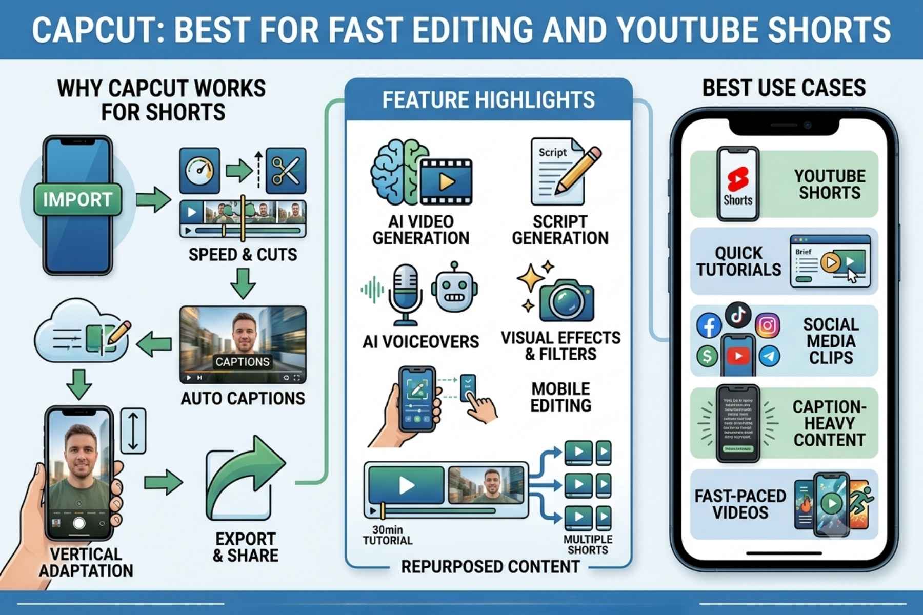 3. CapCut: Best for Fast Editing and YouTube Shorts