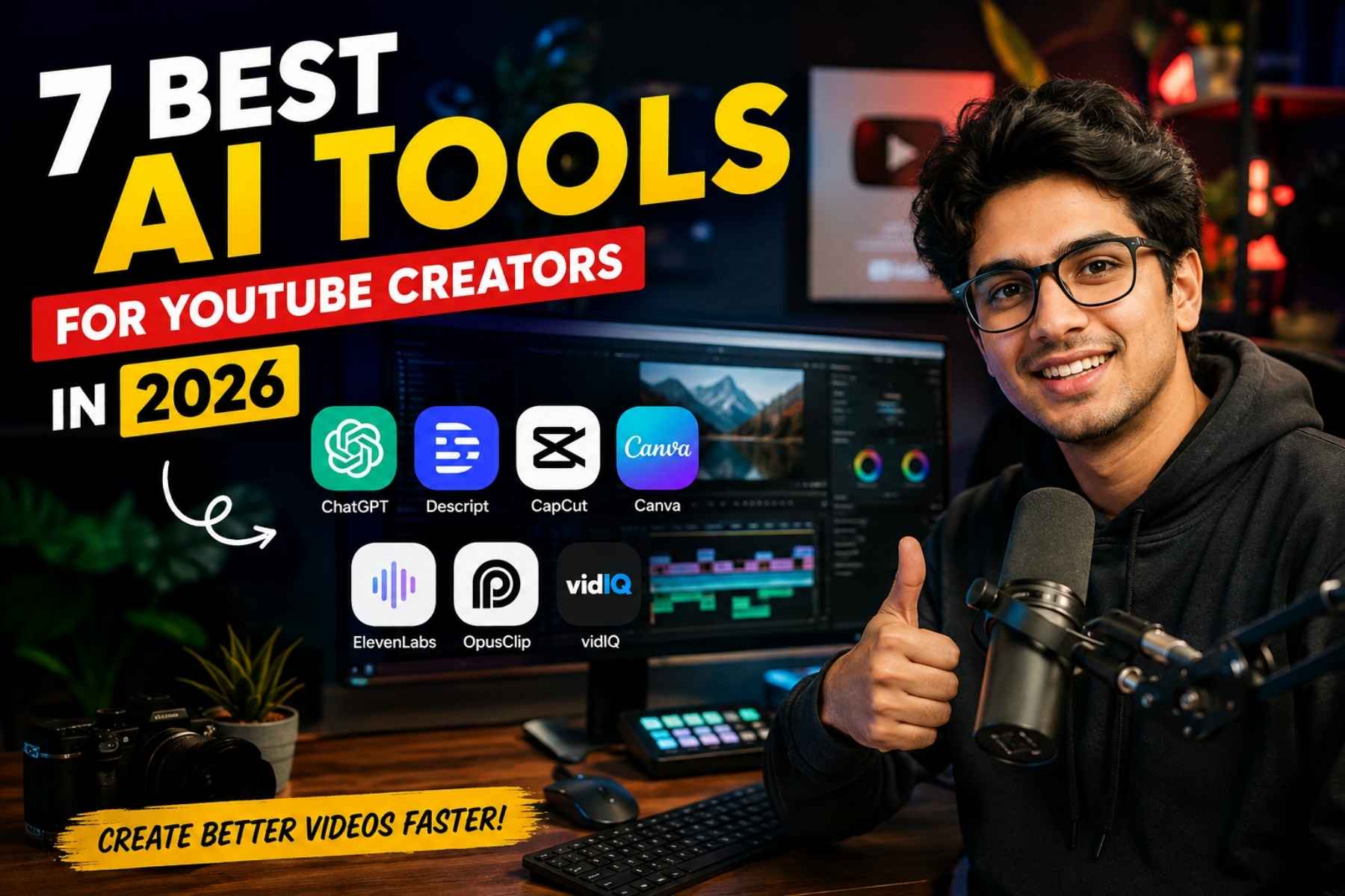 7 Best AI Tools for YouTube Creators in 2026: Create Better Videos Faster